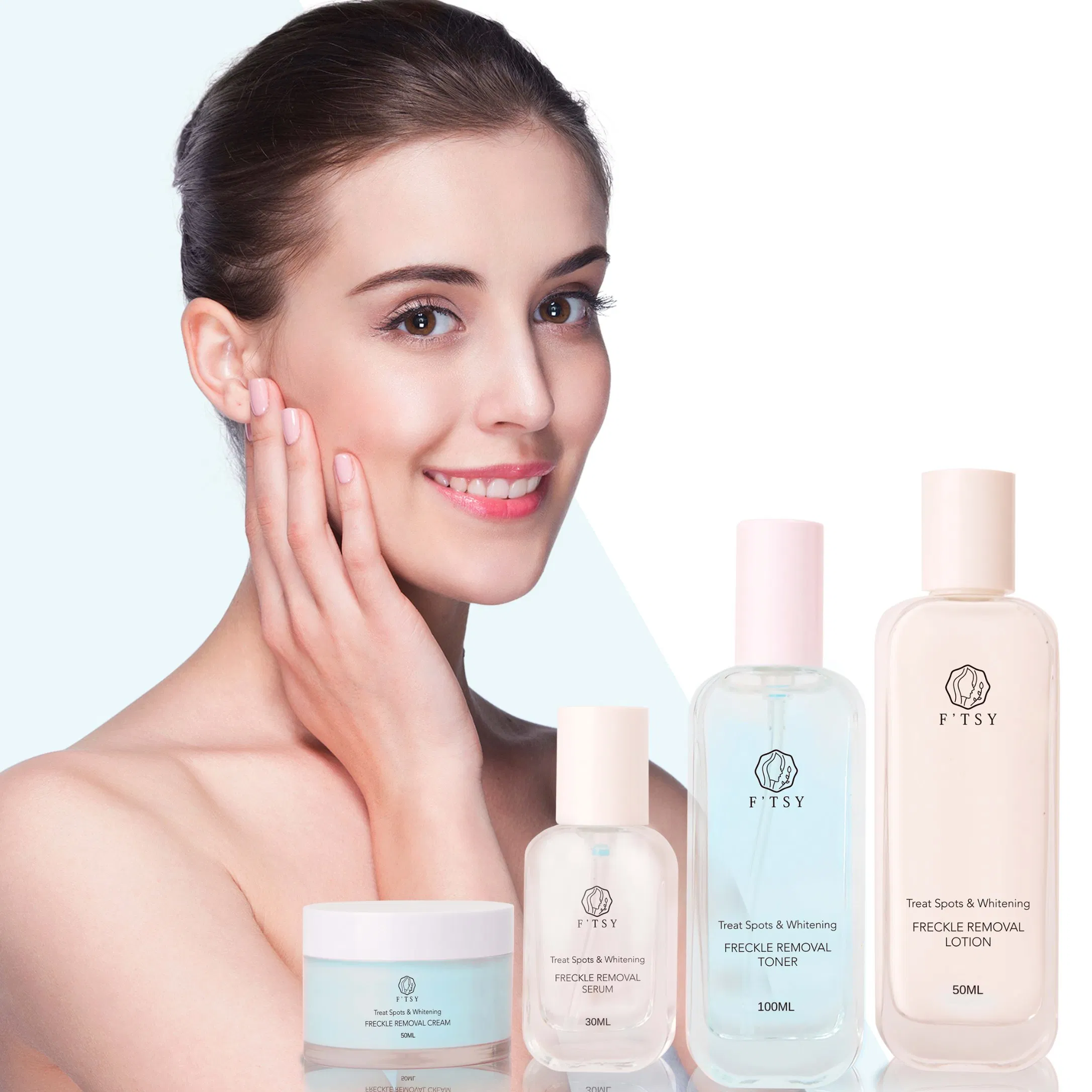 Private Label Freckle Removal Kit Natural Hydrating Moisturizing Skin Care Set