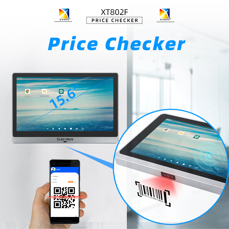 XT802F Hot Sale 15.6-Inch POS Terminal Android Price Checker Koisk Barcode Scanner
