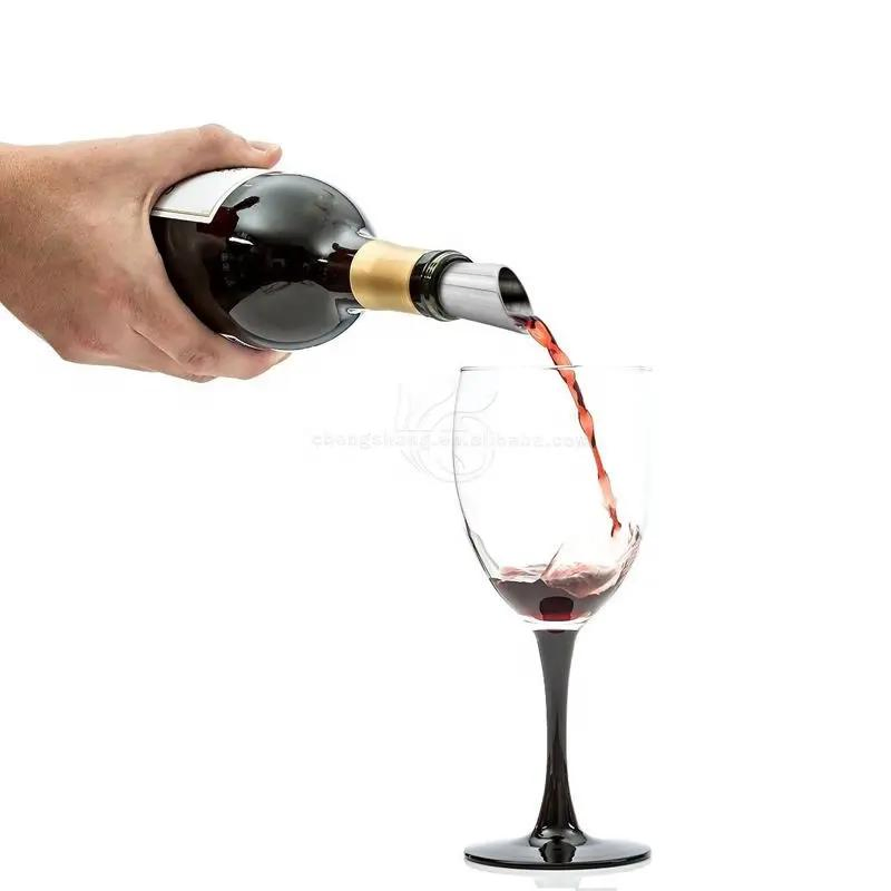 Ss 304 Metal Wine Bottle Pourer Spout + Filter + Silicone Stopper Stick 3in1 Stainless Steel Wine Stick Wine Filter Pourer