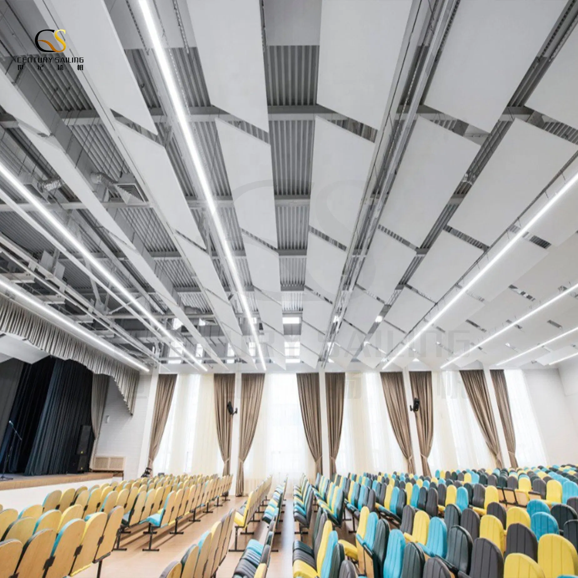 Drop Soundproof Panels Office Decoration Wool Fiberglass Sheet Acoustic Ceiling Tiles