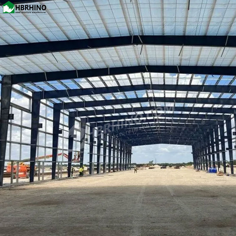 Prefabricated/Prefab Storage/Workshop/Hangar/Garage/Shed Steel Material Design Light Bonded Sandwich Pane Metal Framel Sheet Structure Building Warehouse