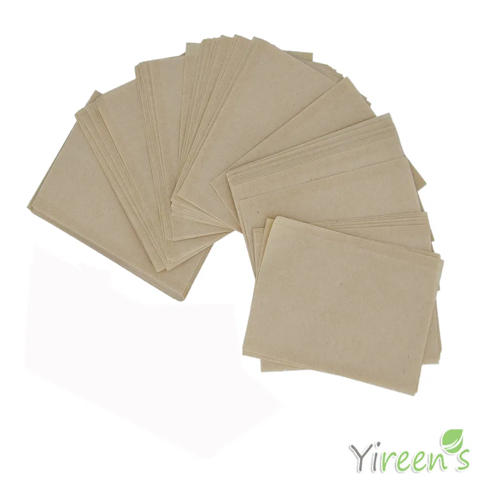 90 X 130mm Disposable Food-Grade Wood Pulp Filter Paper Tea Bags Heat Sealable No Strings