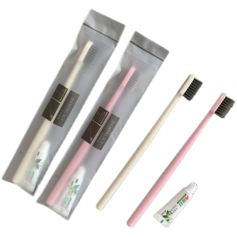 Travel Dental Kit Including Hotel Toothbrush and Mini Toothpaste