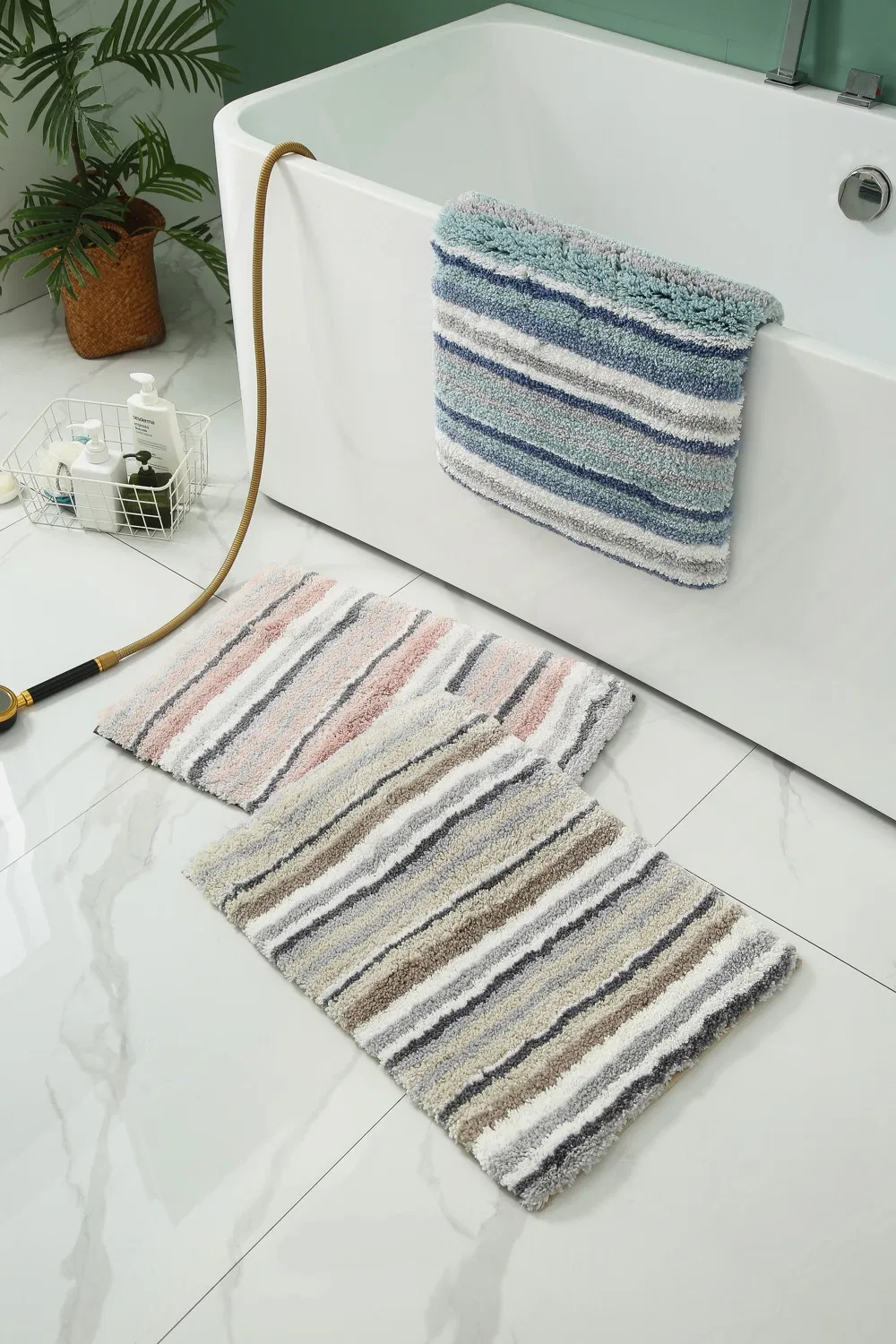 Hotel Bathroom Use Kitchen Living Room Water Absorb Noise Absorb Soft Cotton Floor Mat Carpet