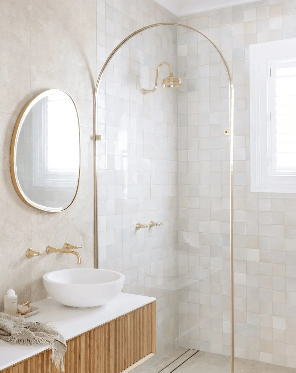 Sally 8mm Framed Arch Tempered Glass Shower Door Shower Screen