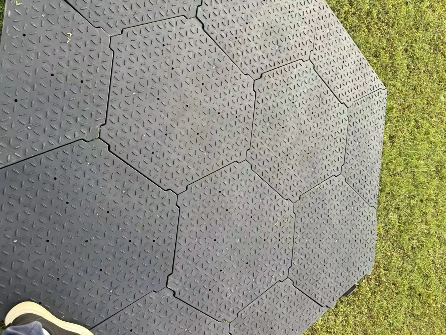 HDPE Heavy Duty Ground Hexagon Turf Protection Mats Cover for Outdoor Construction