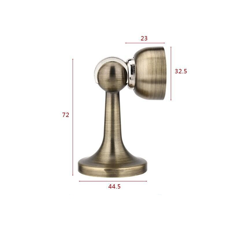 Modern Zinc Alloy Brushed Door Holder Hotel Wooden Door Stop Magnetic Floor Wall Mounted Door Stopper