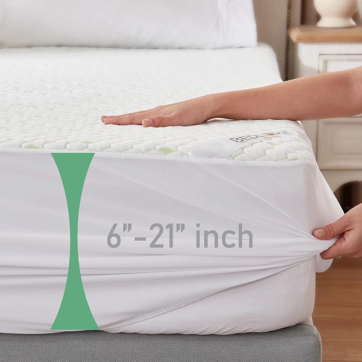 Luxurious 3D Bamboo Mattress Protector for Ultimate Comfort