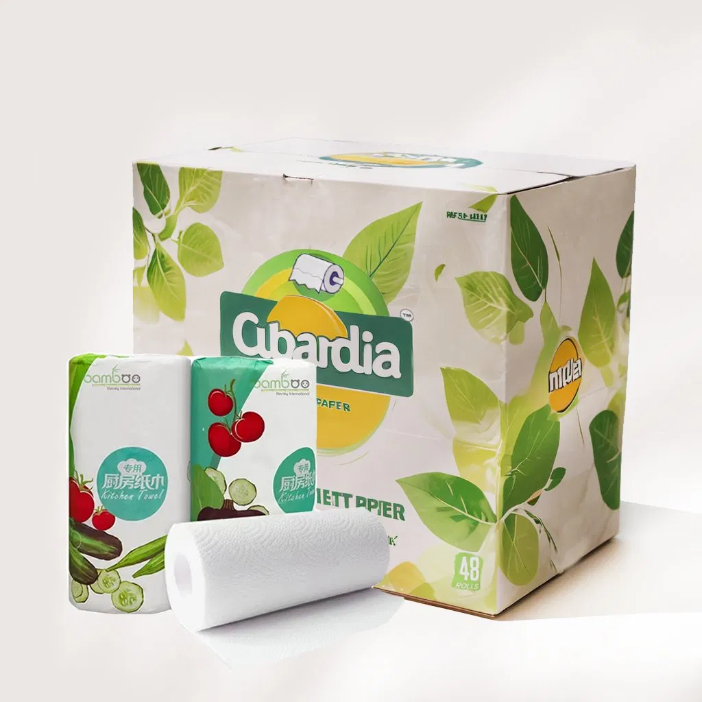 Super Quality Organic Disposable Kitchen Paper Towel Roll for UK Market