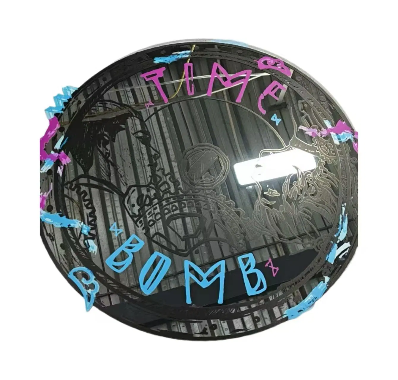 High Quality Custom Laser Cut Silver Mirror Acrylic Stickable Anime