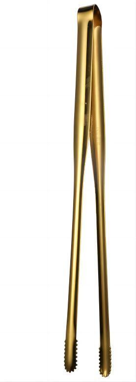 Asia Japanese Korean Barbecue Bulgogi Meat Serving Medium Clip 304 Stainless Steel Gold Shiny Clip