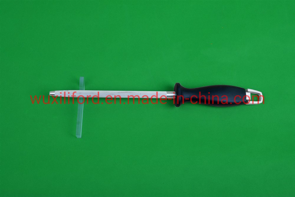 Chinese Factory Stocked 12" Hard Chrome Knife Sharpener Rod Kitchen Tool Diamond Knife Sharpening Rod Knife Sharpeners Blade Sharpening Machine