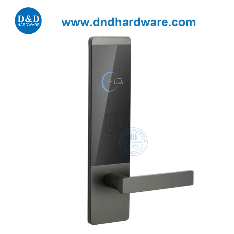 Electronic Key Card Reader Hotel Room Smart Door Handle Lock with Software