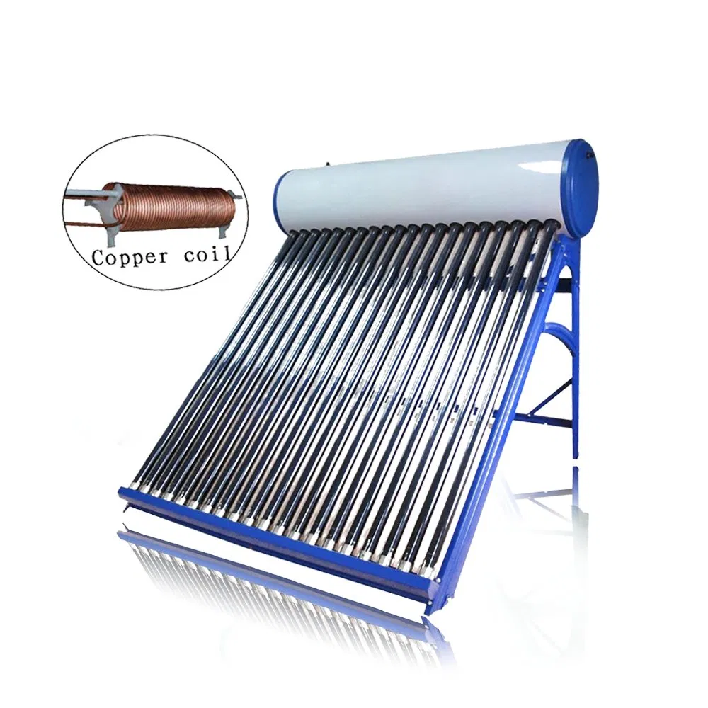 200L Copper Coil Solar Water Heating for Homes System Solar Hot Water Heater