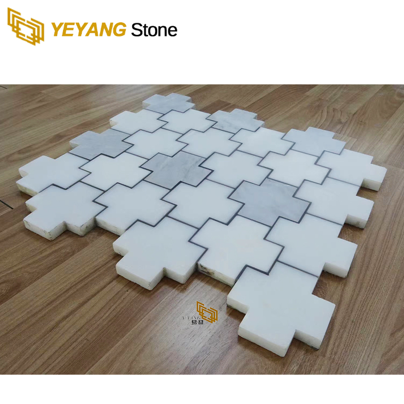 Мозаика из камня белая/серая/бежевая/черная/желтая для кухни и ванной