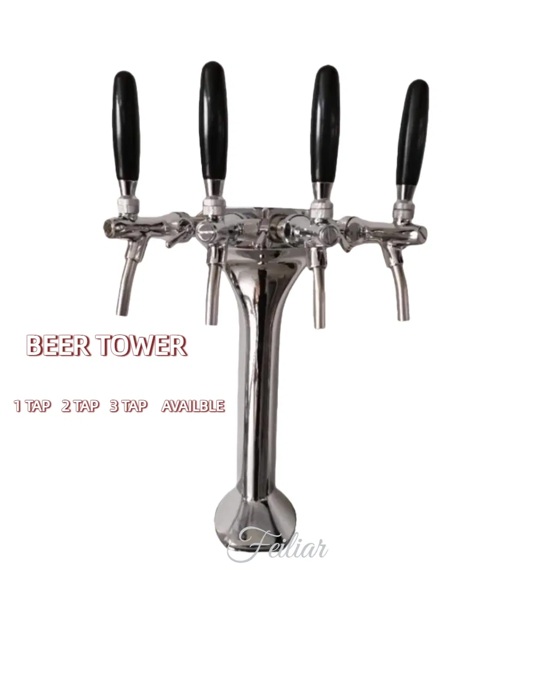 Snake Tower 1 2 3 Tap 1 Cobra Beer Tower with Faucet