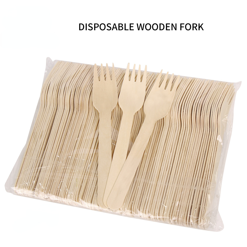 Wholesale Wooden Knives, Forks and Spoons Disposable Cutlery Biodegradable Tableware