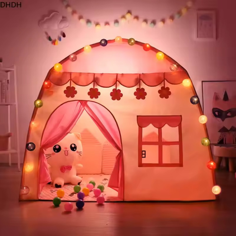 Children's Tent Indoor Outdoor Games Garden Tipi Princess Castle Folding Cubby Toys Tents Enfant Room House Teepee Playhouse