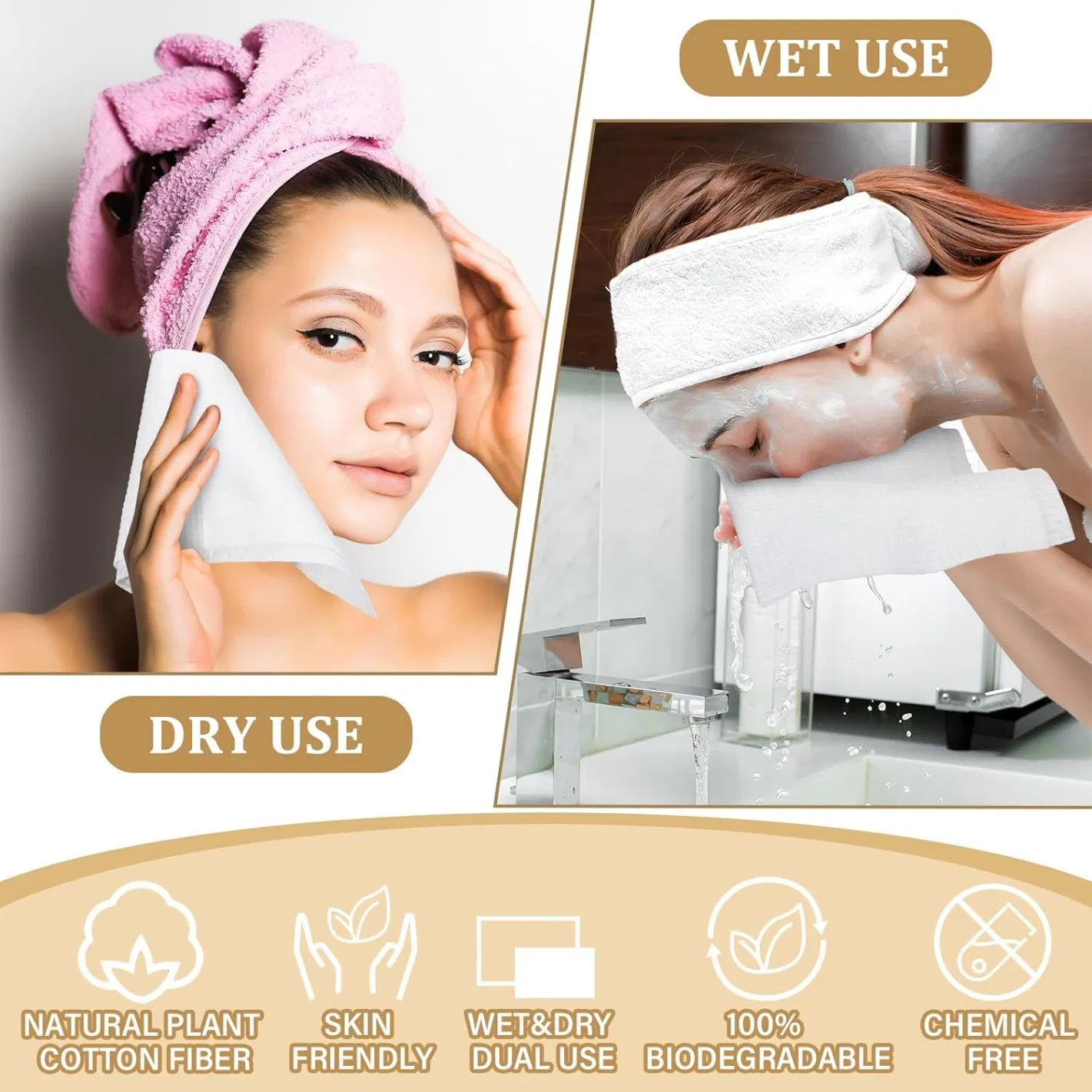Disposable Face Towel Holder Wooden Face Towel