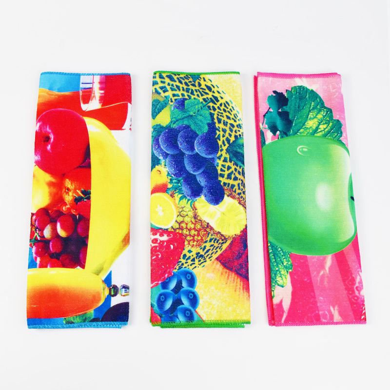 Printing Kitchen Tea Towels Super Absorbent Hand Towel