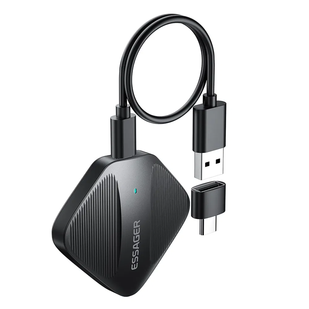 Essager Es-Cp01 Wireless Carplay Adapter, Dongle for iPhone Plug and Play WiFi 5g Module Voice Control