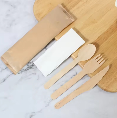 Satin-Sheen Finish Biodegradable Disposable Bamboo Fork