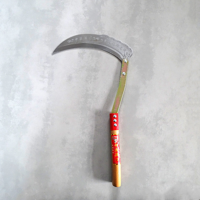 Farming Tools Rice Harvesting Sickle High Carbon Steel Blade Wooden Handle Sickle