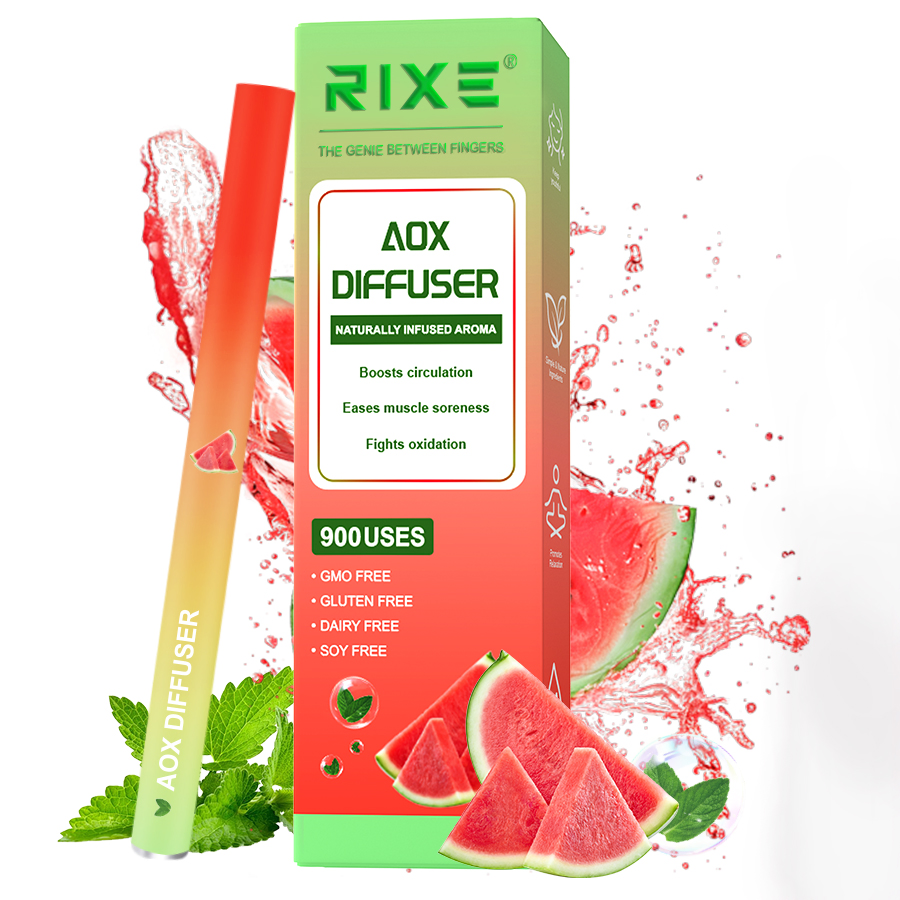 Watermelon Mint Lavender Extracts for Lung Detoxification & Oral Air Freshening Herbal Diffusion Pen Relaxation Stick Solution