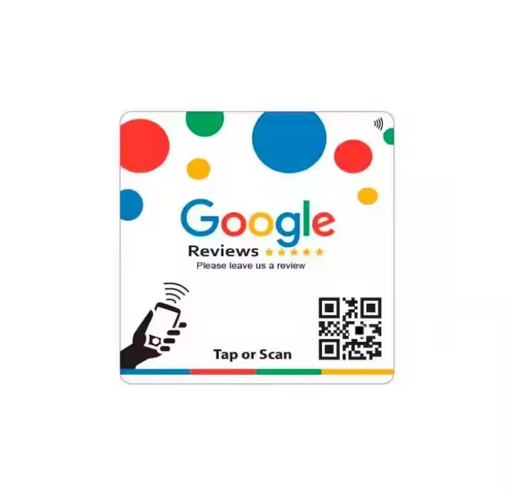 Stylish Acrylic NFC Support Stand Card for Google Review Qr Codes