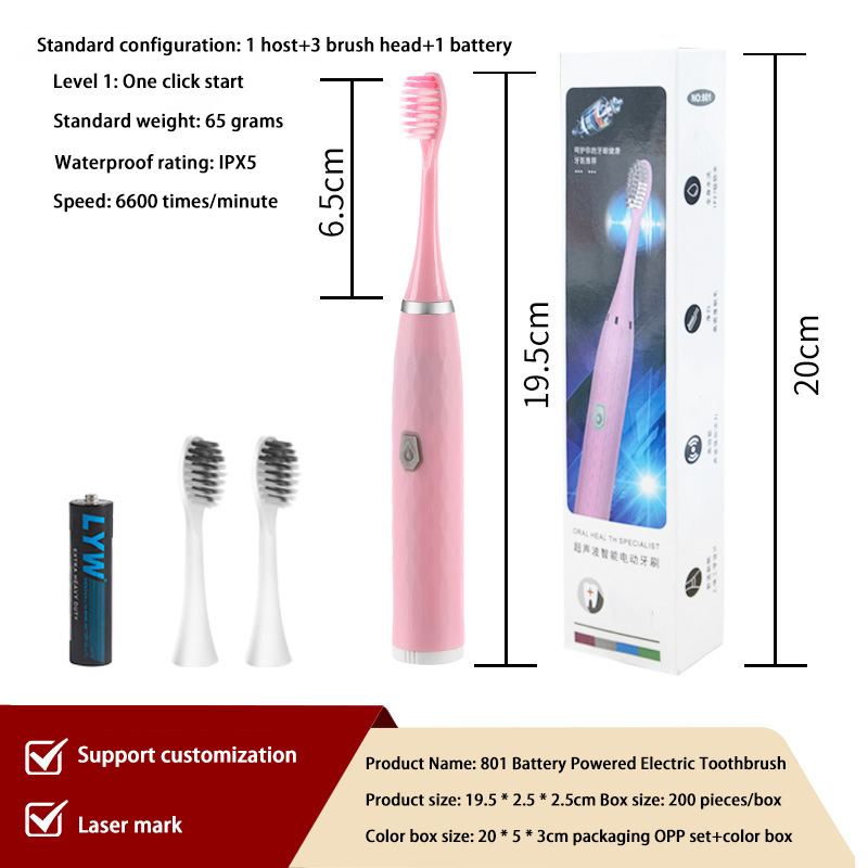 Battery Powered Household Electric Toothbrush