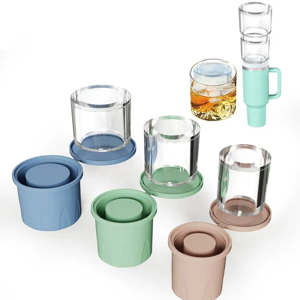 Форма для льда с крышкой, большие цилиндры