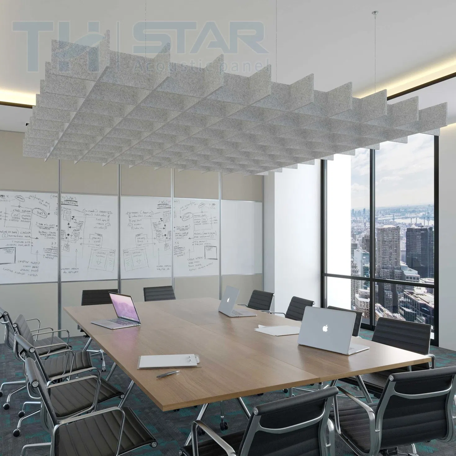 Factory Supply 3D Wallpaper Prefab Houses Polyester Fiber Absorber