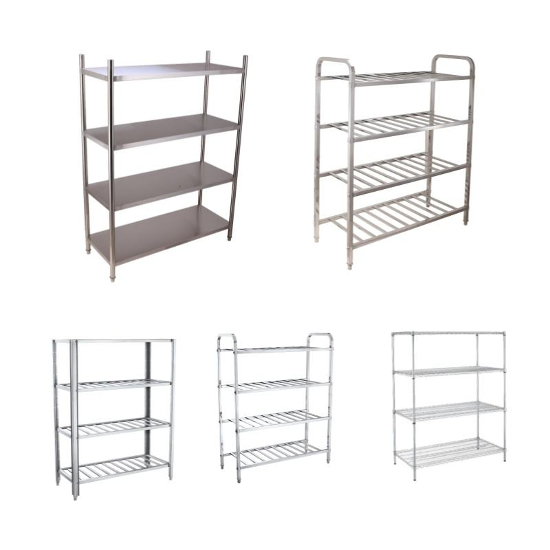 Adjustable Metal Mesh Shelf Shelving Rack for Store Home Warehouse