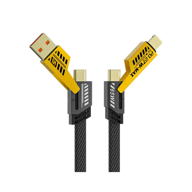 Hot Sale Nylon Braided Zinc Alloy Material 4 in 1 USB Fast Charging Data Cable