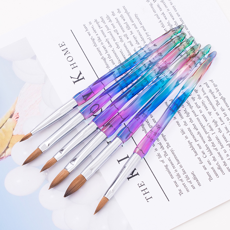 Guyo Gradient Color 100% Pincel Kolinsky Acrylic Brush for Nail Beauty