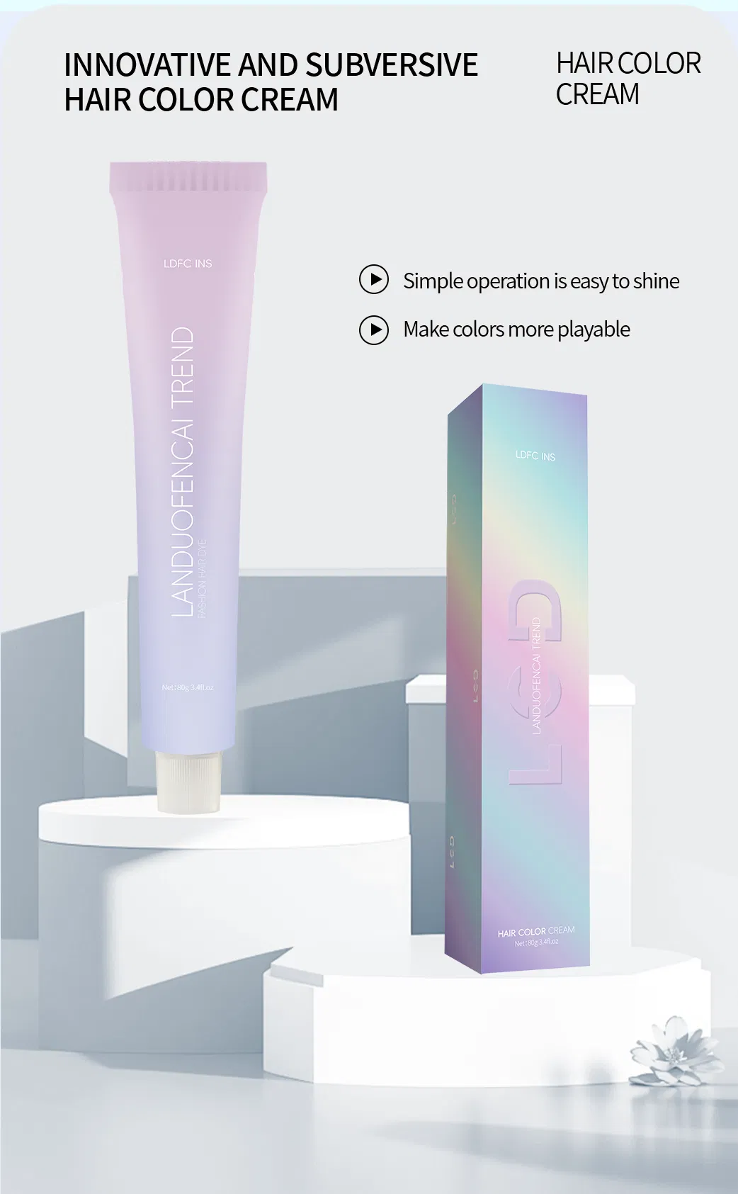 Natural Plant-Based Hair Color for Vibrant Shine and Gloss