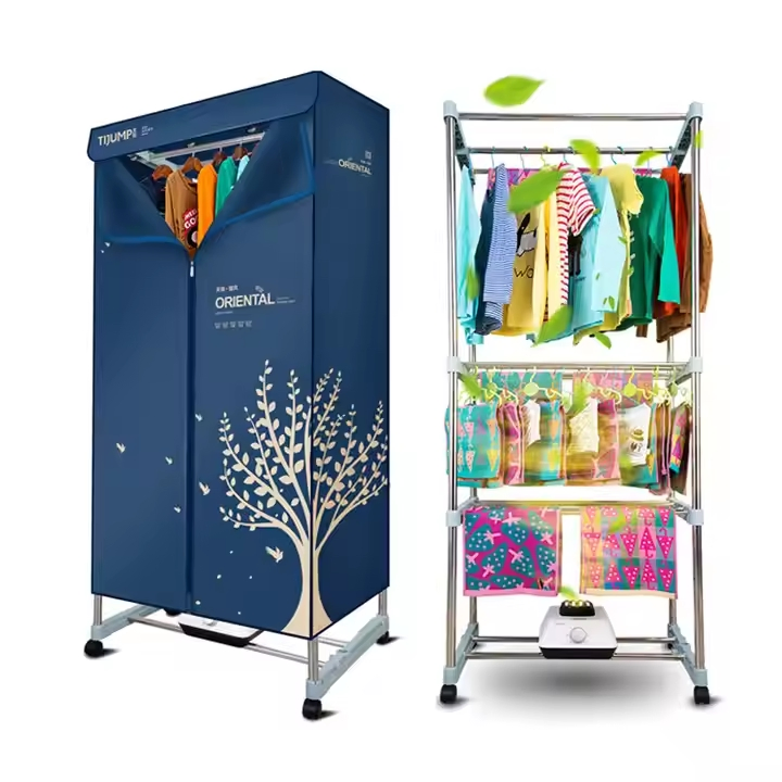 Stainless Steel 2-Layer Clothes Dryer for Household Use