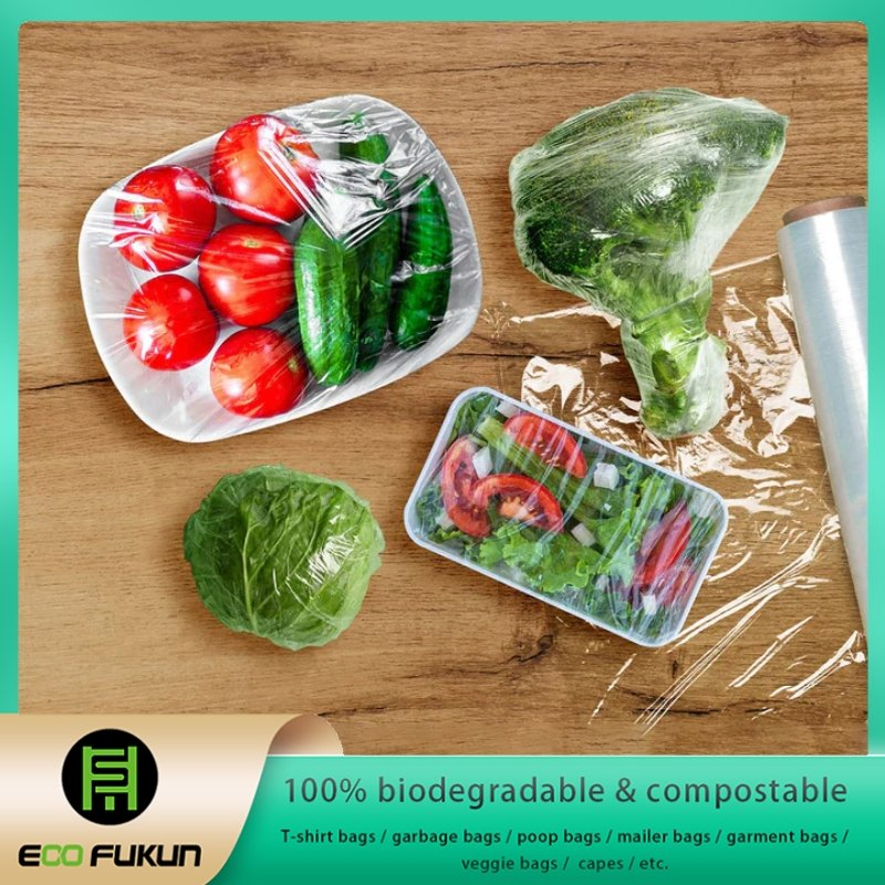 DIN Certificated Fully Compostable Cling Wrap with Cumtom Box and Slide Cutter