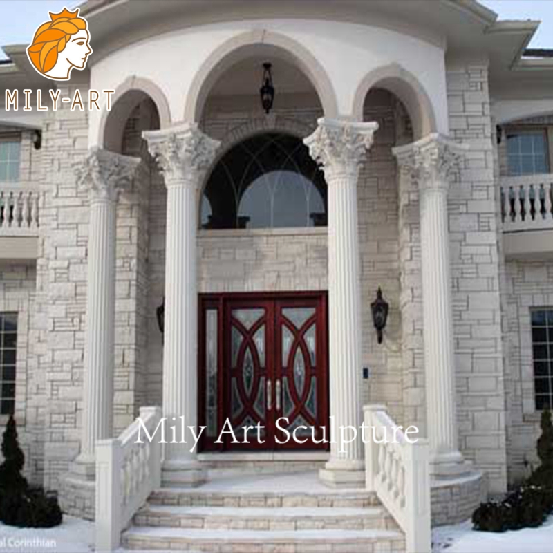 Luxury Home Decoration Natural Stone Marble Roman Pillars