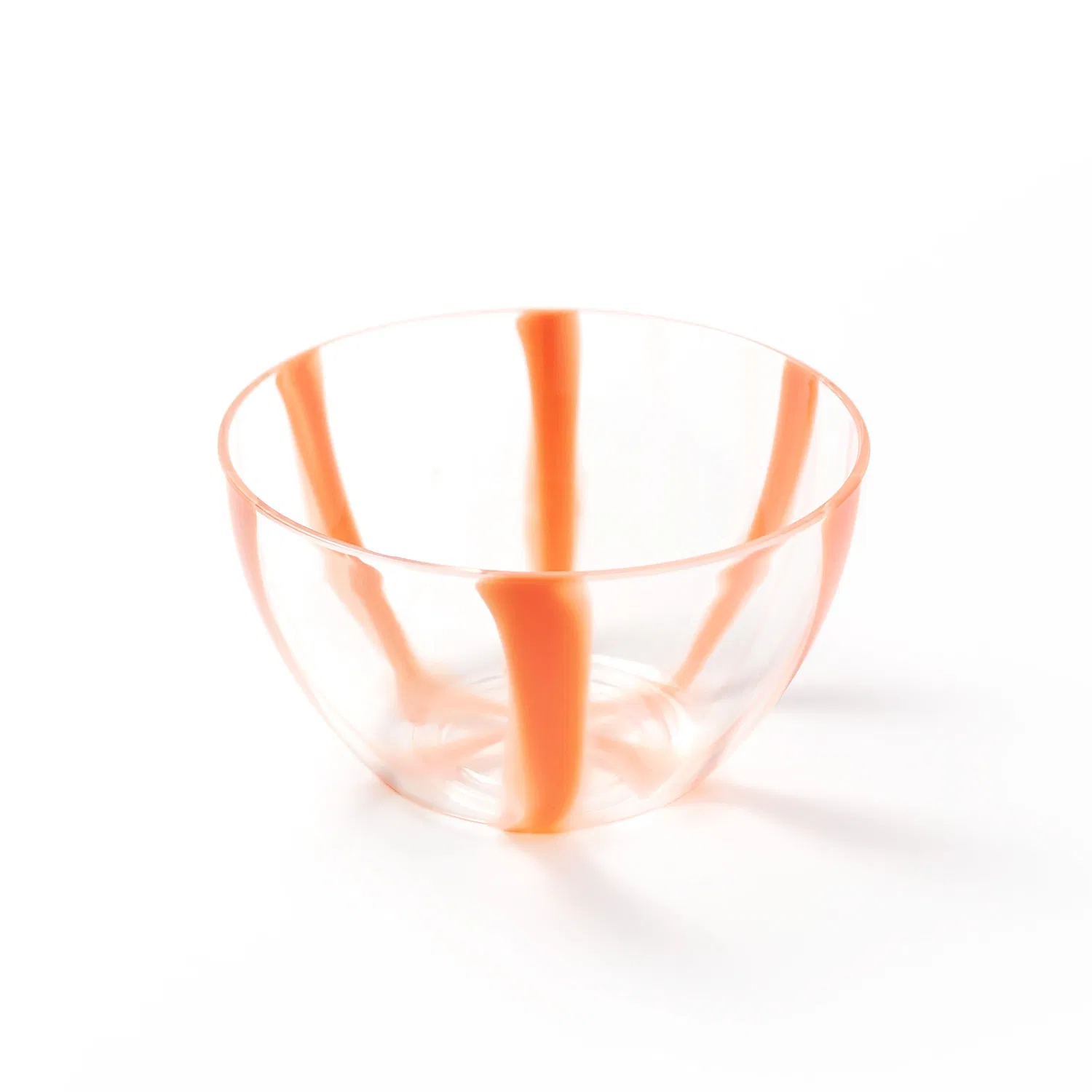 Wholesale Bicolour Striped Custom Plastic Round Salad Bowl