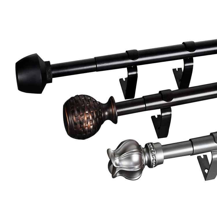 Wholesale Good Quality Metal Adjustable Antique Brass Curtain Rods for Home Decor