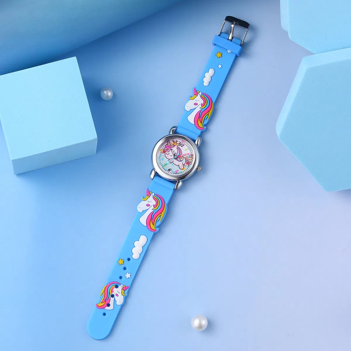 Blue Unicorn Watch Cute Accessories of The Same Element