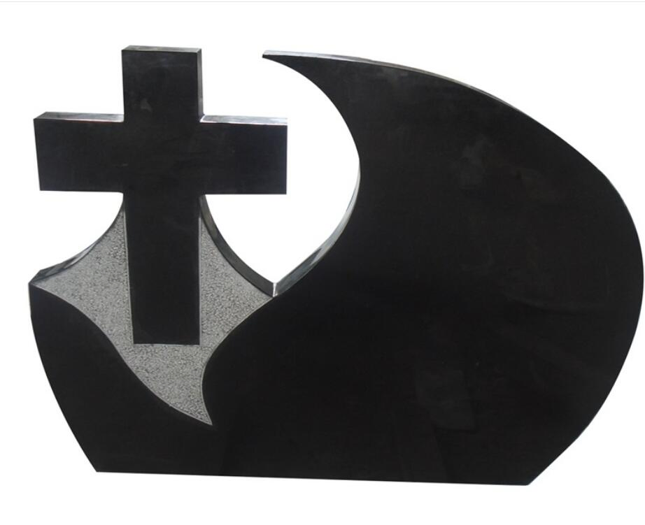 Natural Stone SF-089 absolute Black Granite Tombstone Monument for Memorial/Dead/cemetery/graveyard
