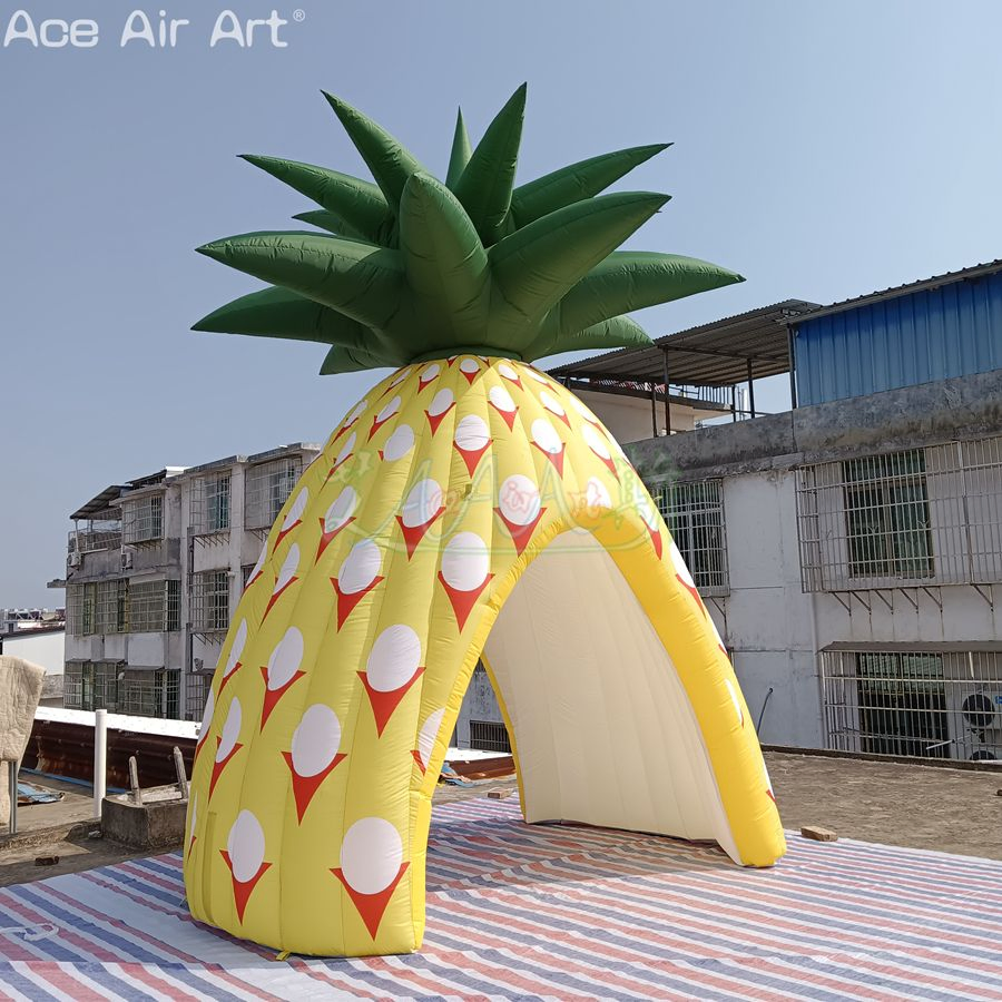 Outdoor Inflatable Event Booth Pineapple Tunnel Tent Fruit Stand for Summer Party