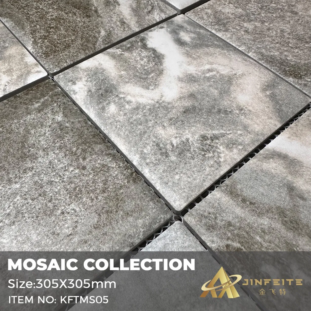 Мозаика из зелёного мрамора, матовая, 30x30 мм