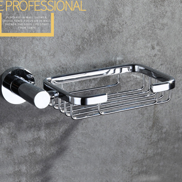 Настенная мыльница круглая хромированная 2406