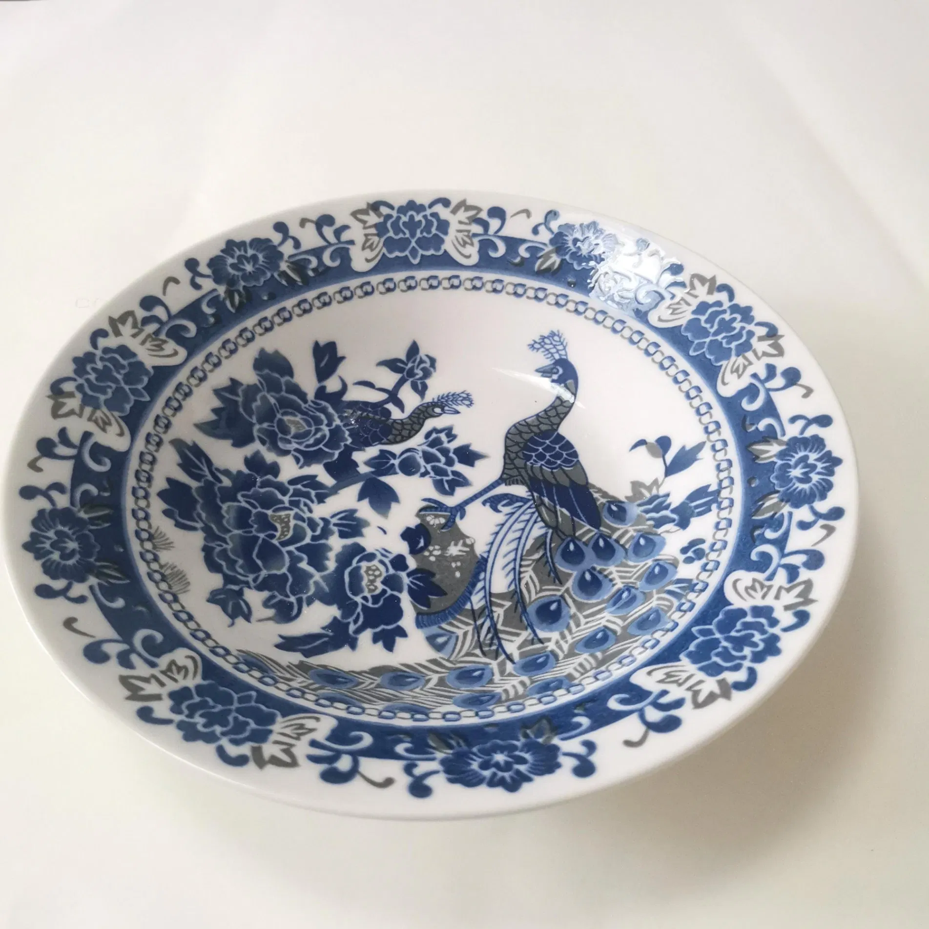 9"Soup Plate Stamp Decal Porcelain Ceramics Tableware