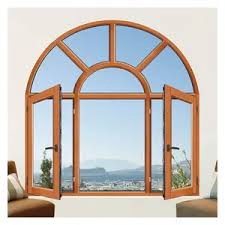  Solid Wood Window with Grille Design