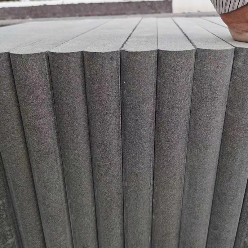 Hainan Black/Grey Basalt Bluestone Volcanic/Lava Stone Honed for Swimming Pool Coping/Paving Tiles