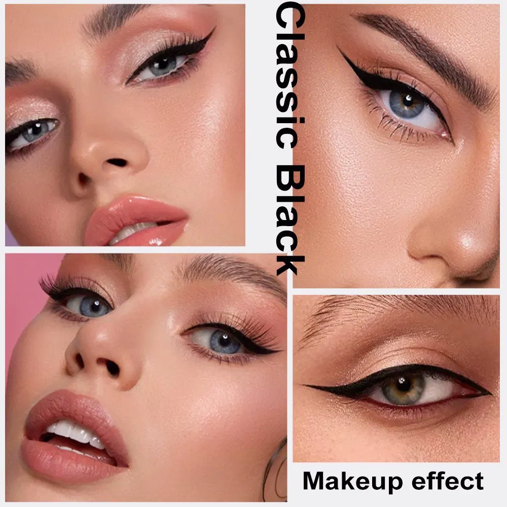 Wholesale Cosmetics Hypoallergenic Waterproof Smudge-Proof Natural Permanent Black Liquid Eyeliner Free Sample